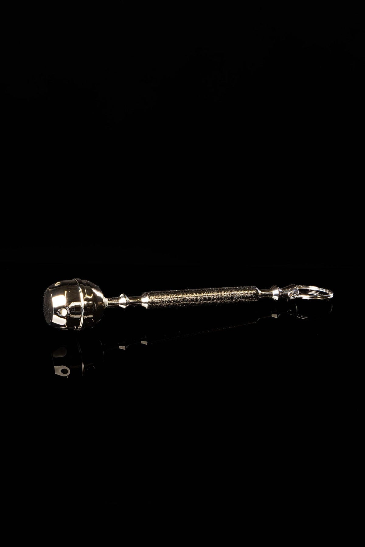 Hisopo metálico con cabeza, mango y estuche, 17 cm