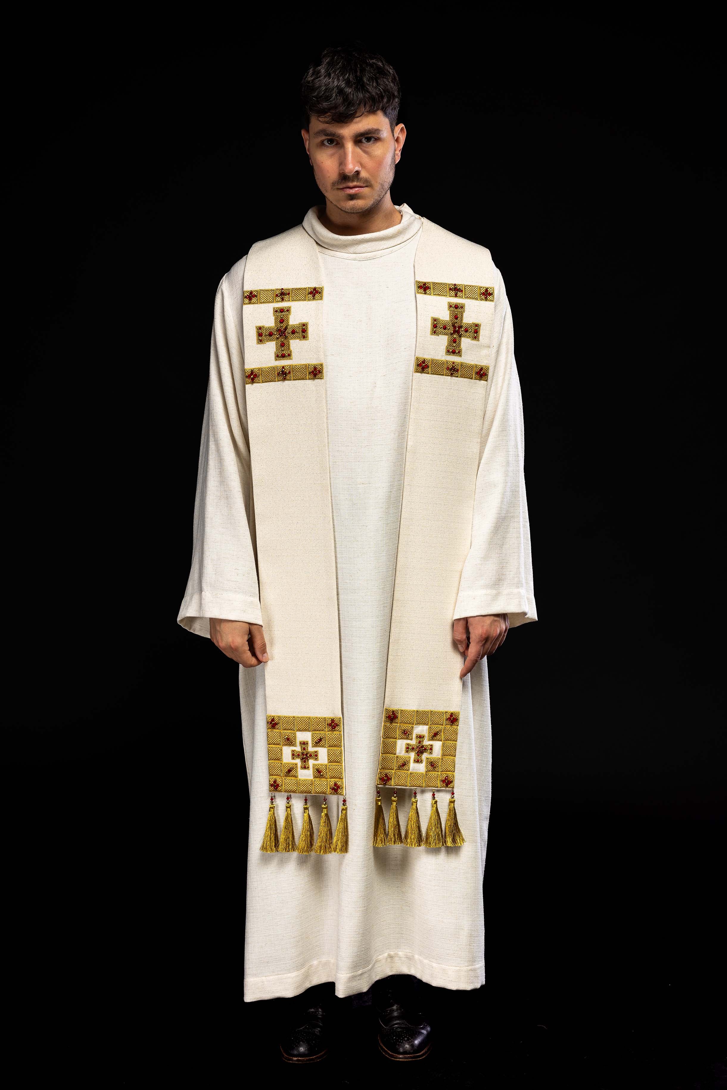 Estola hecha a mano con piedras naturales Handmade 2011