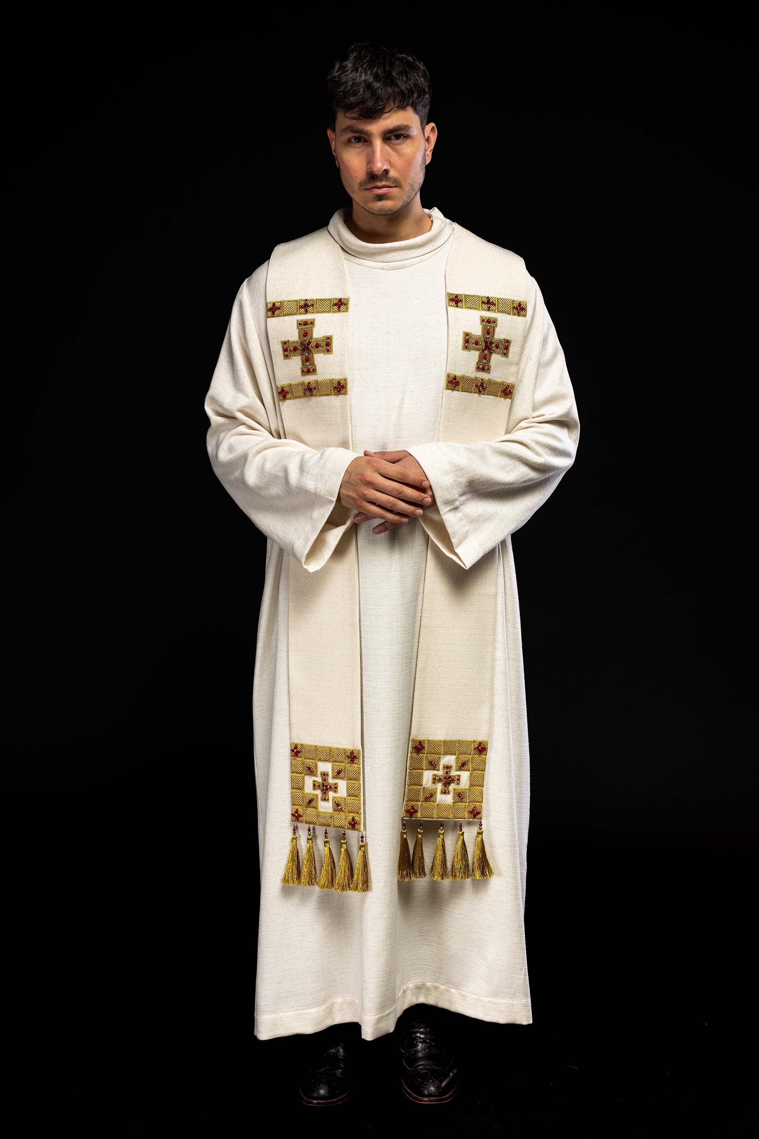 Estola hecha a mano con piedras naturales Handmade 2011