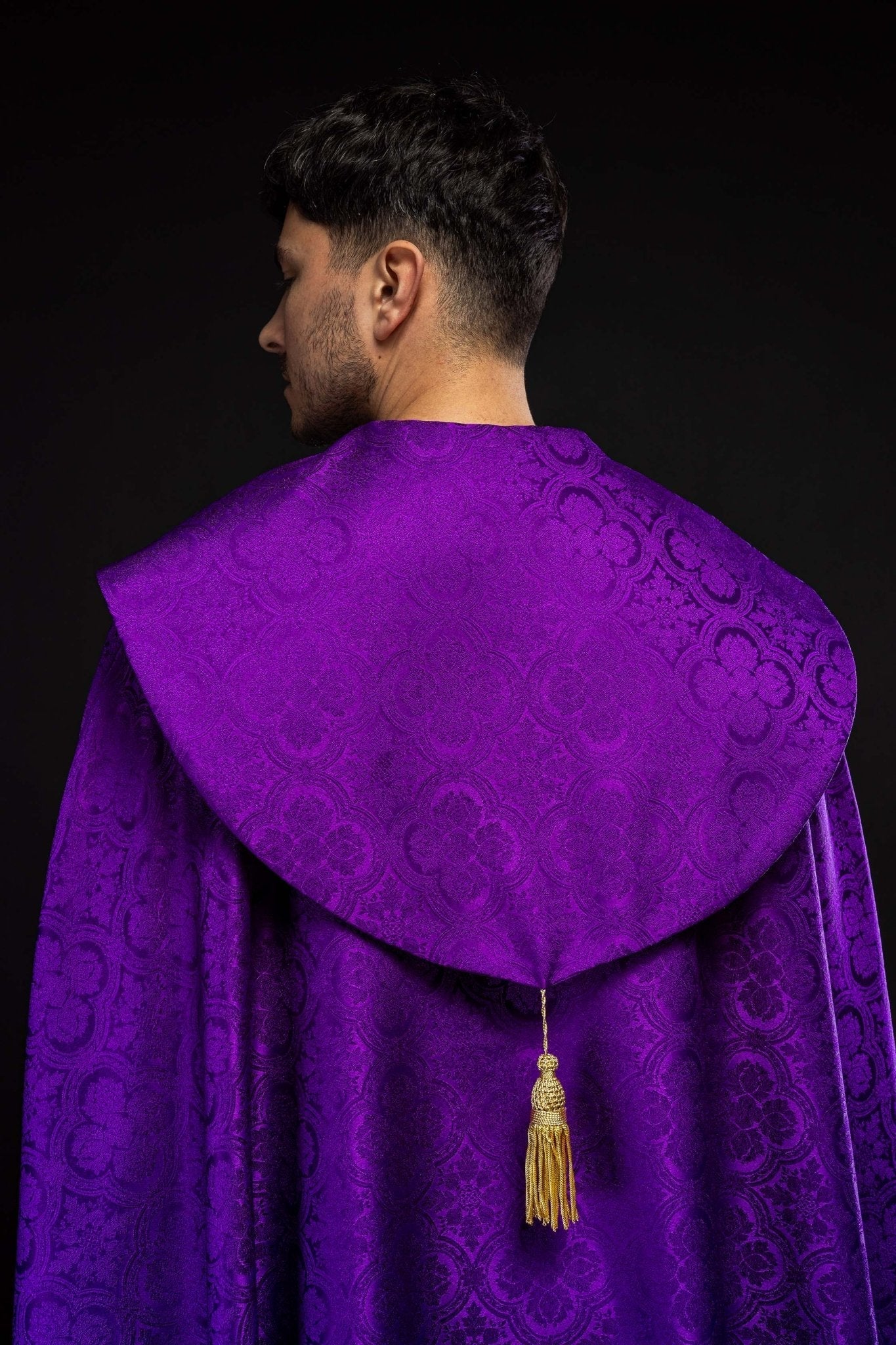 Capa litúrgica jacquard violeta KKP/161/03/11 145cm - CASULLAS.ES