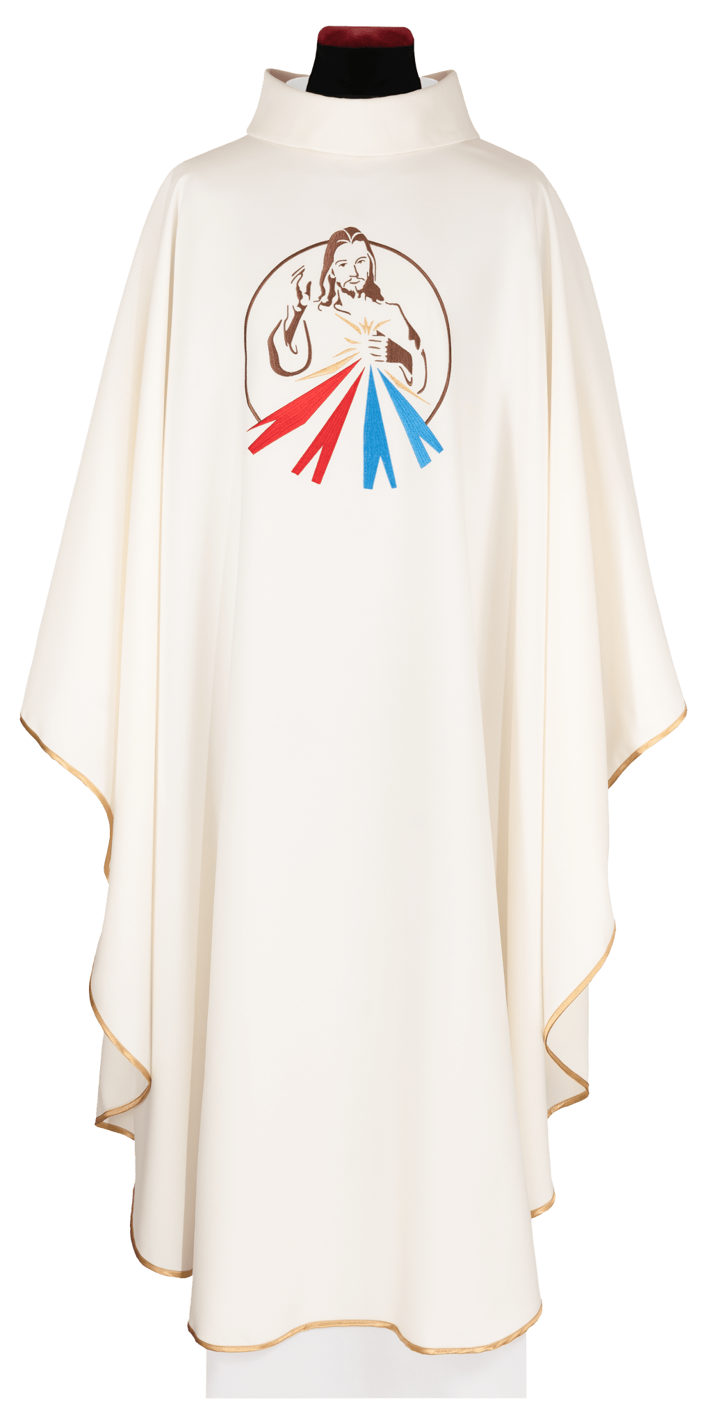 Casulla color crudo con imagen de Jesús Misericordioso KDT/7058/05/01 - CASULLAS.ES