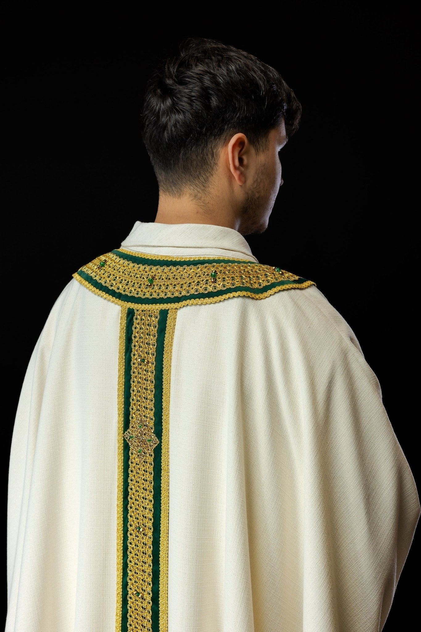 Casulla hecha a mano con piedras naturales Hecho a mano 7001 HM/7001/05/71/PA01 - CASULLAS.ES