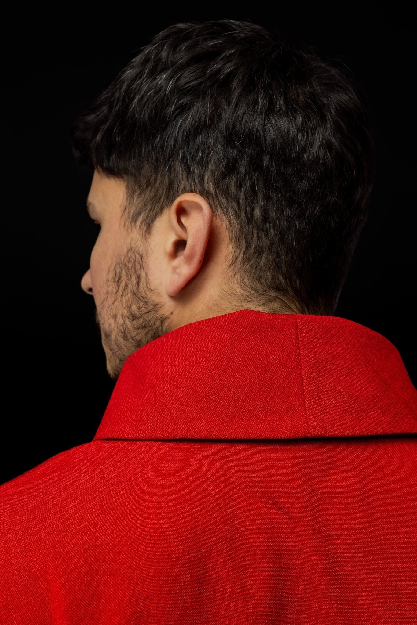 Casulla roja con Cruz bordado HA7035 - 02 CZERWONY - CASULLAS.ES