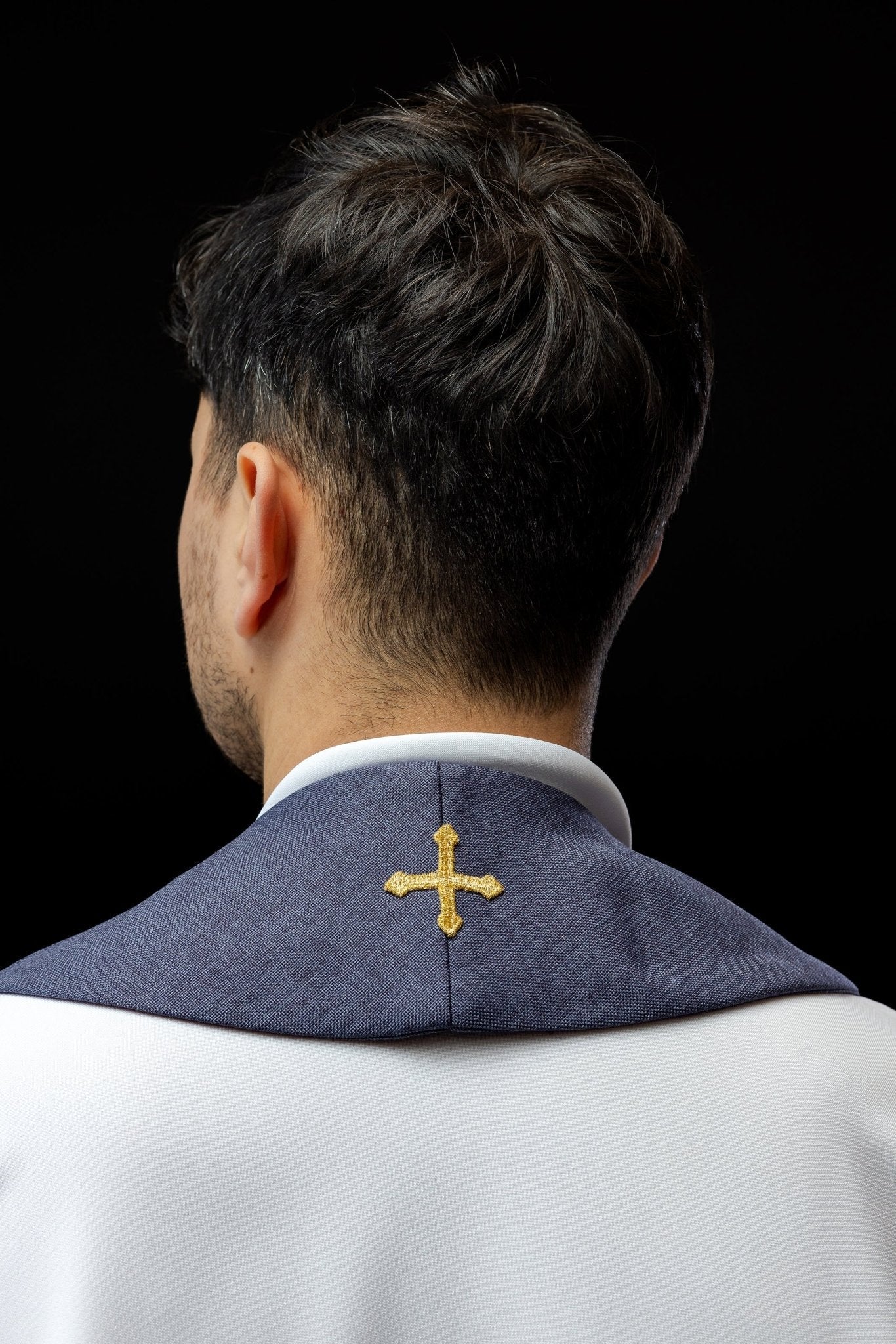 Estola bordada con cruces moradas S - 2068 - 03 - 70 - CASULLAS.ES