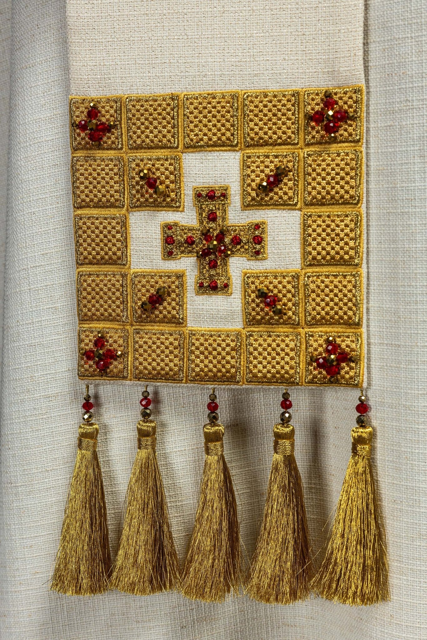 Estola hecha a mano con piedras naturales Handmade 2011 HM/2011/05/71 - CASULLAS.ES