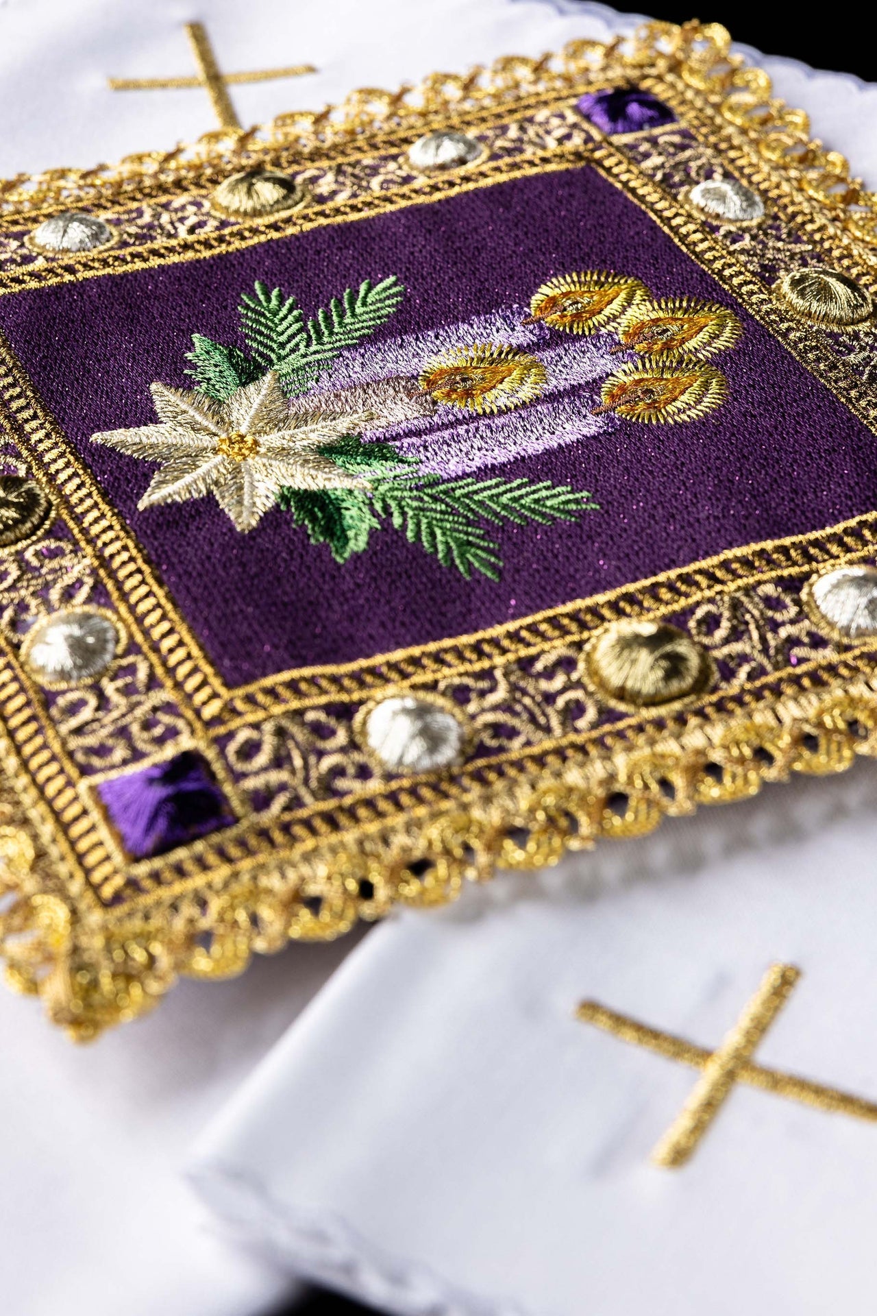 Juego de Altar Bordado para el Adviento S-5176/03 - CASULLAS.ES