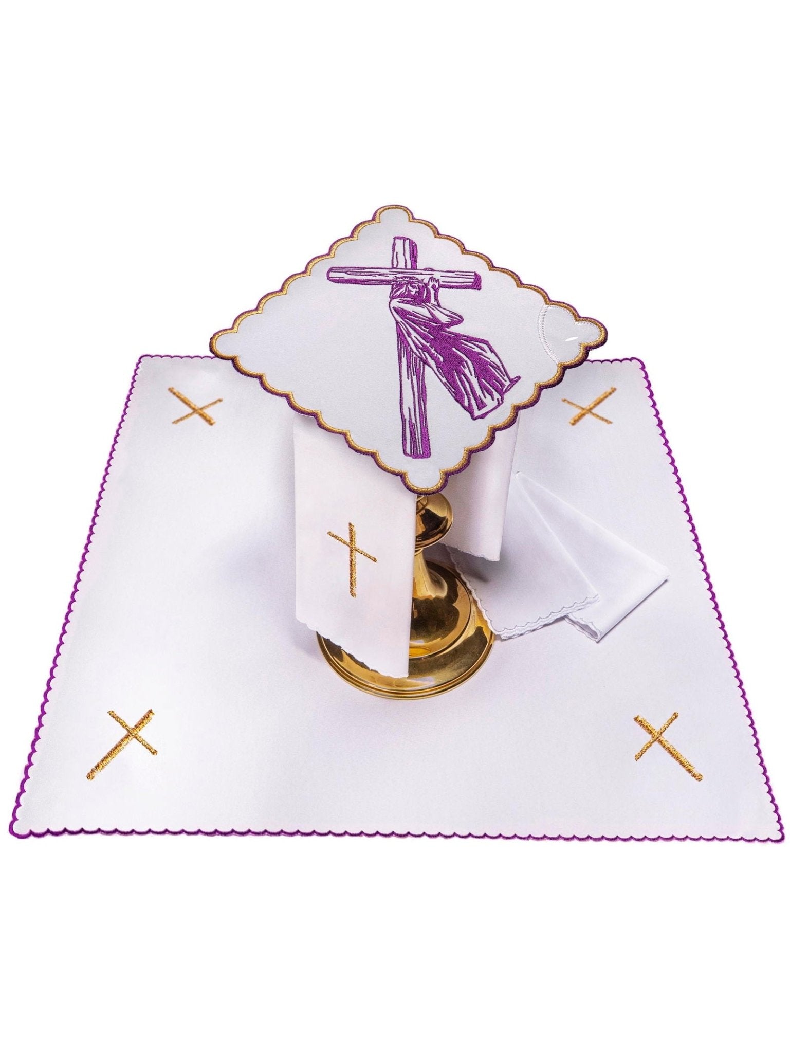 Juego de altar bordado Vía Crucis KK/116 - CASULLAS.ES