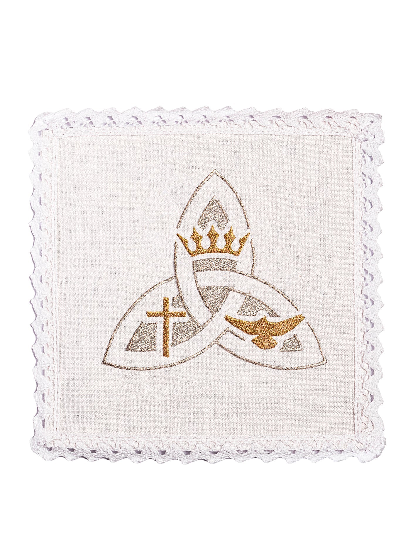 Juego de altar lino bordado Alfa y Omega KKL/171 - CASULLAS.ES