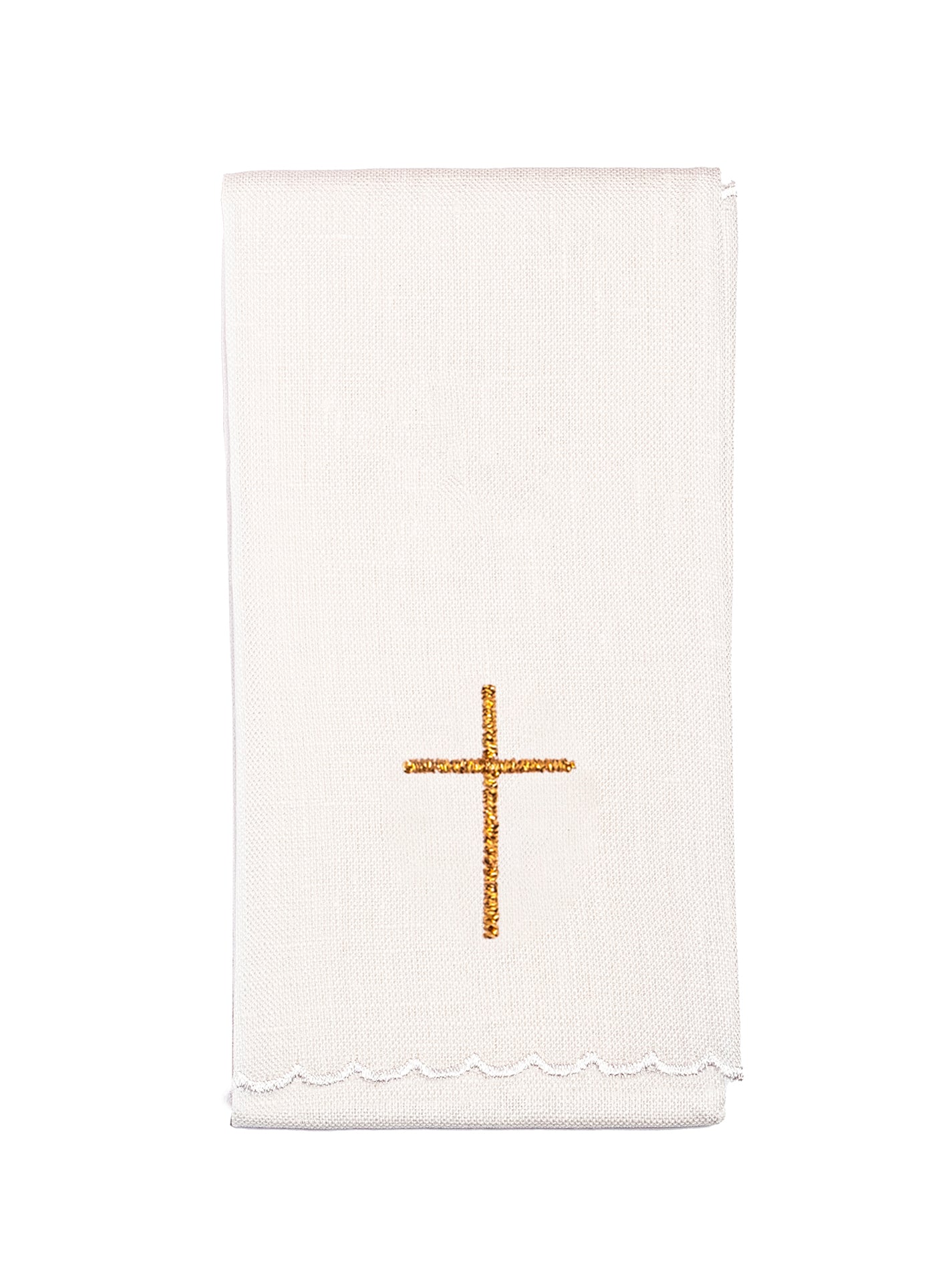 Juego de altar lino con bordado Cruz KKL/149 - CASULLAS.ES
