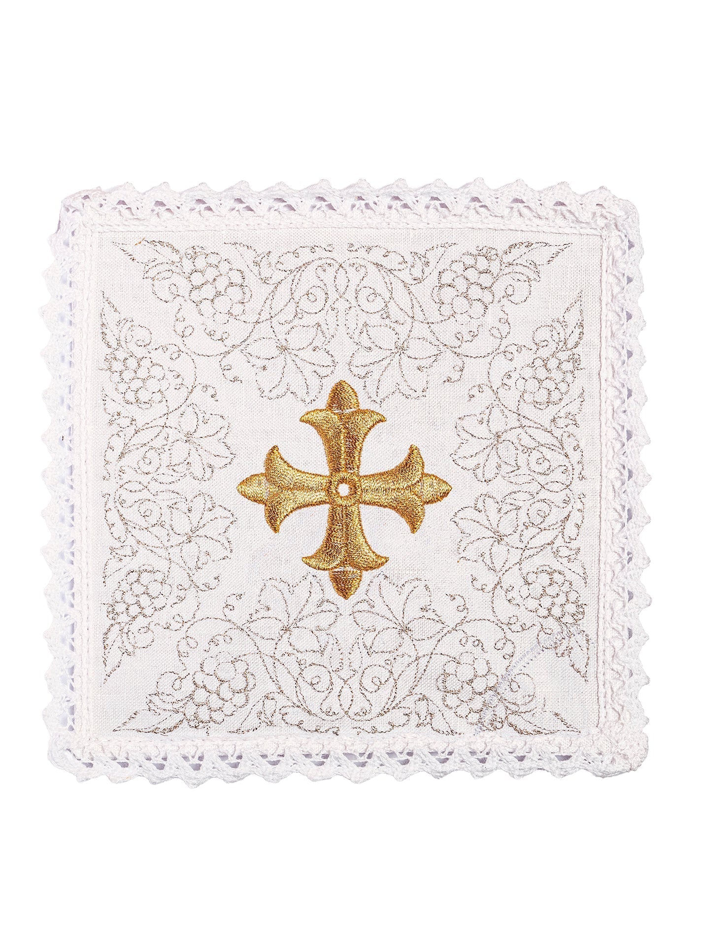 Juego de altar lino con bordado Cruz KKL/149 - CASULLAS.ES