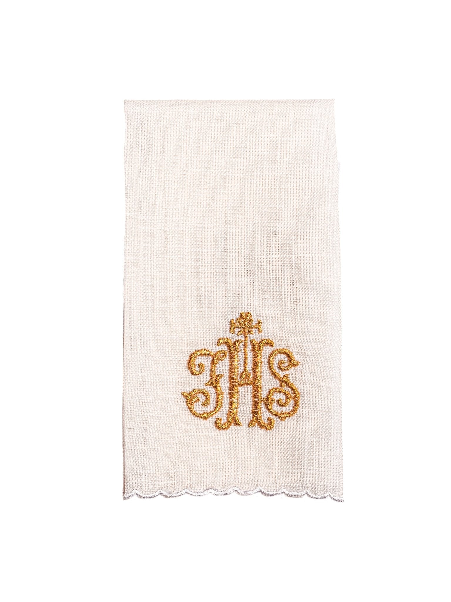 Juego de altar lino ricamente bordado con IHS KKL/049 - CASULLAS.ES