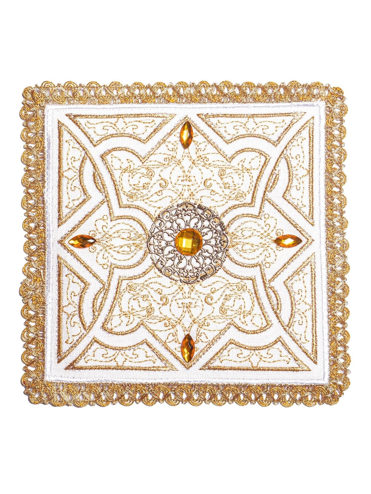 Juego de altar lino ricamente decorado LE/5002 - CASULLAS.ES