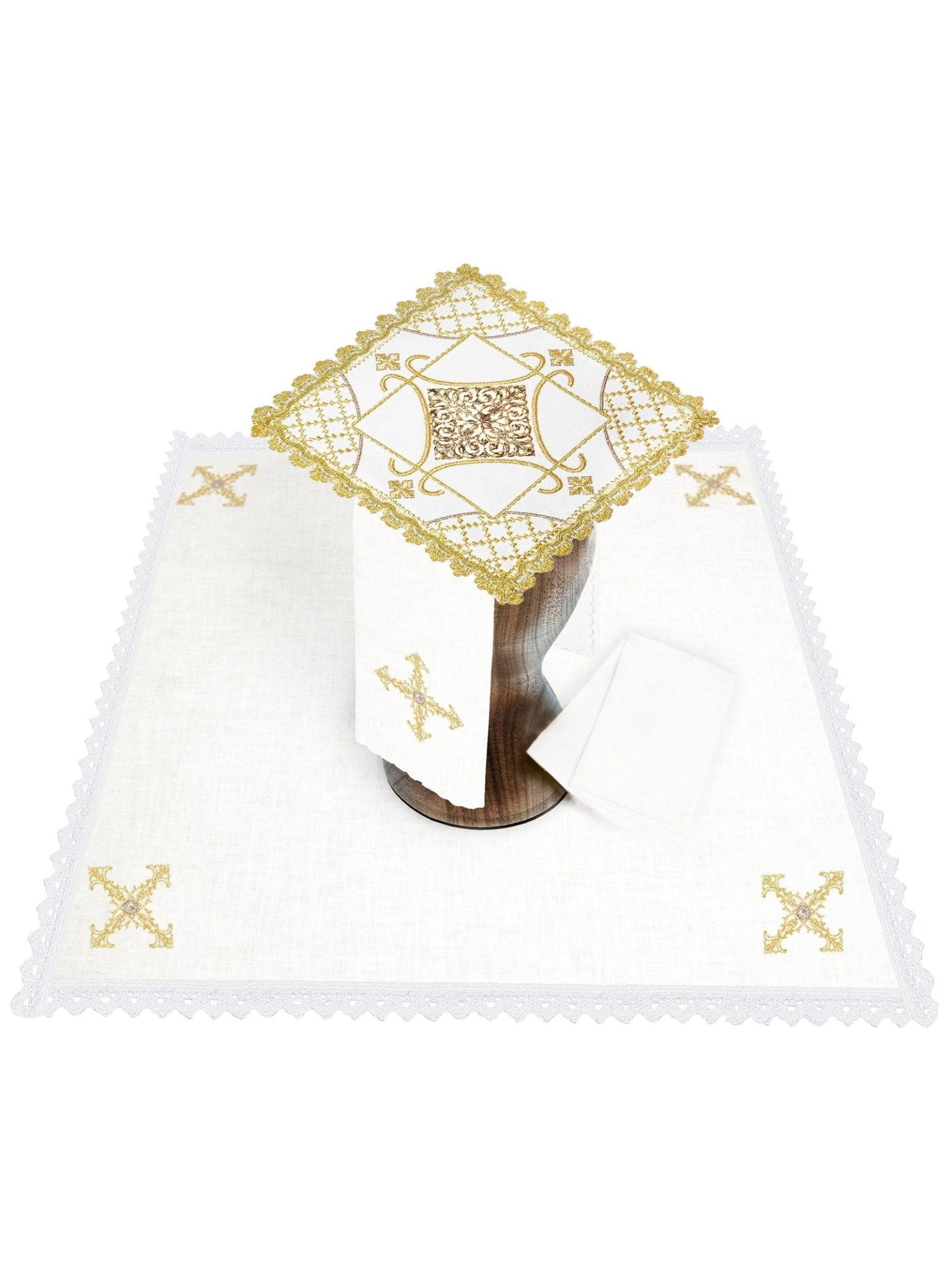 Juego de altar ricamente bordado con IHS HA/5007 - CASULLAS.ES