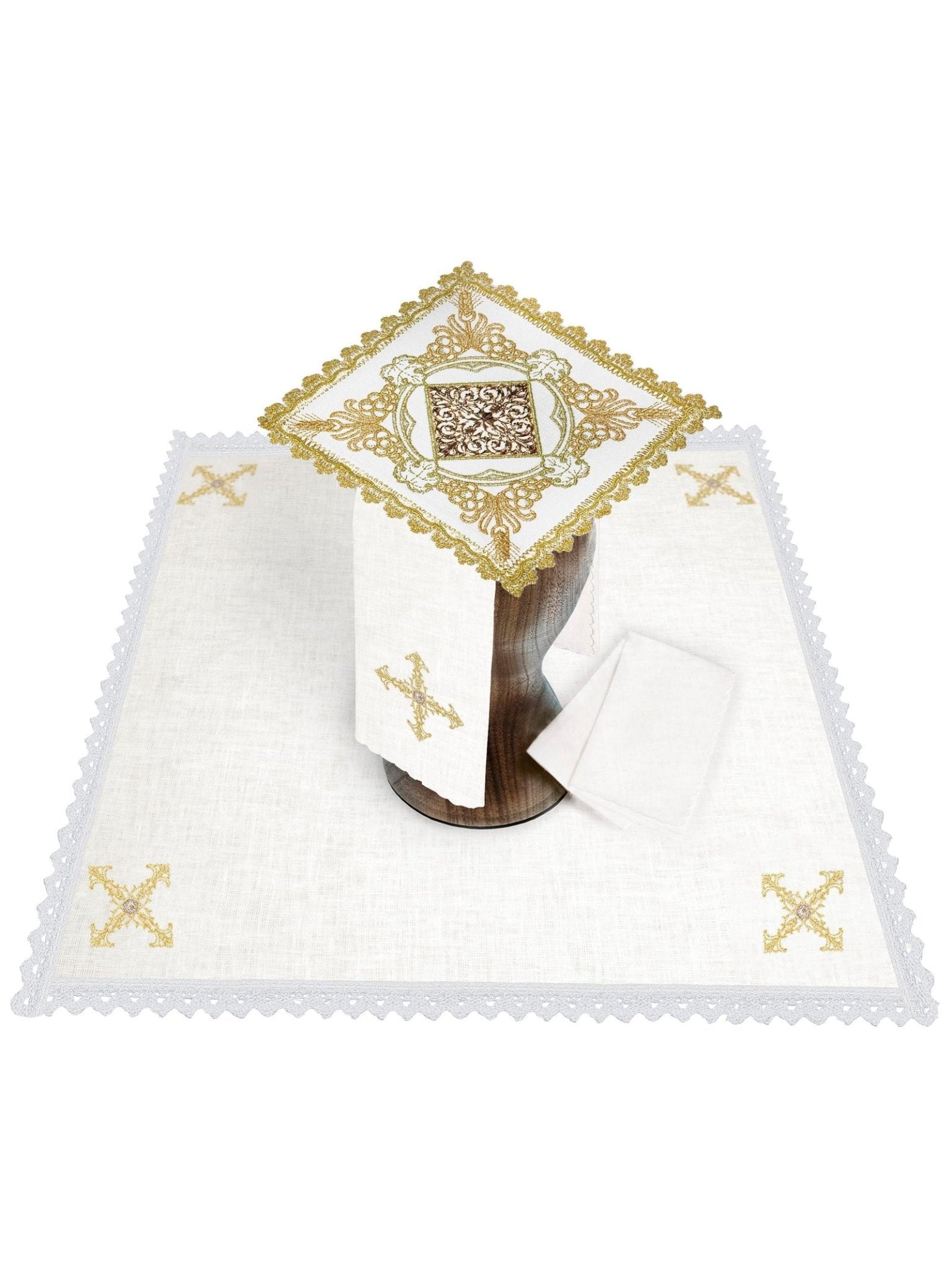Juego de altar ricamente bordado con IHS HA/5008 - CASULLAS.ES