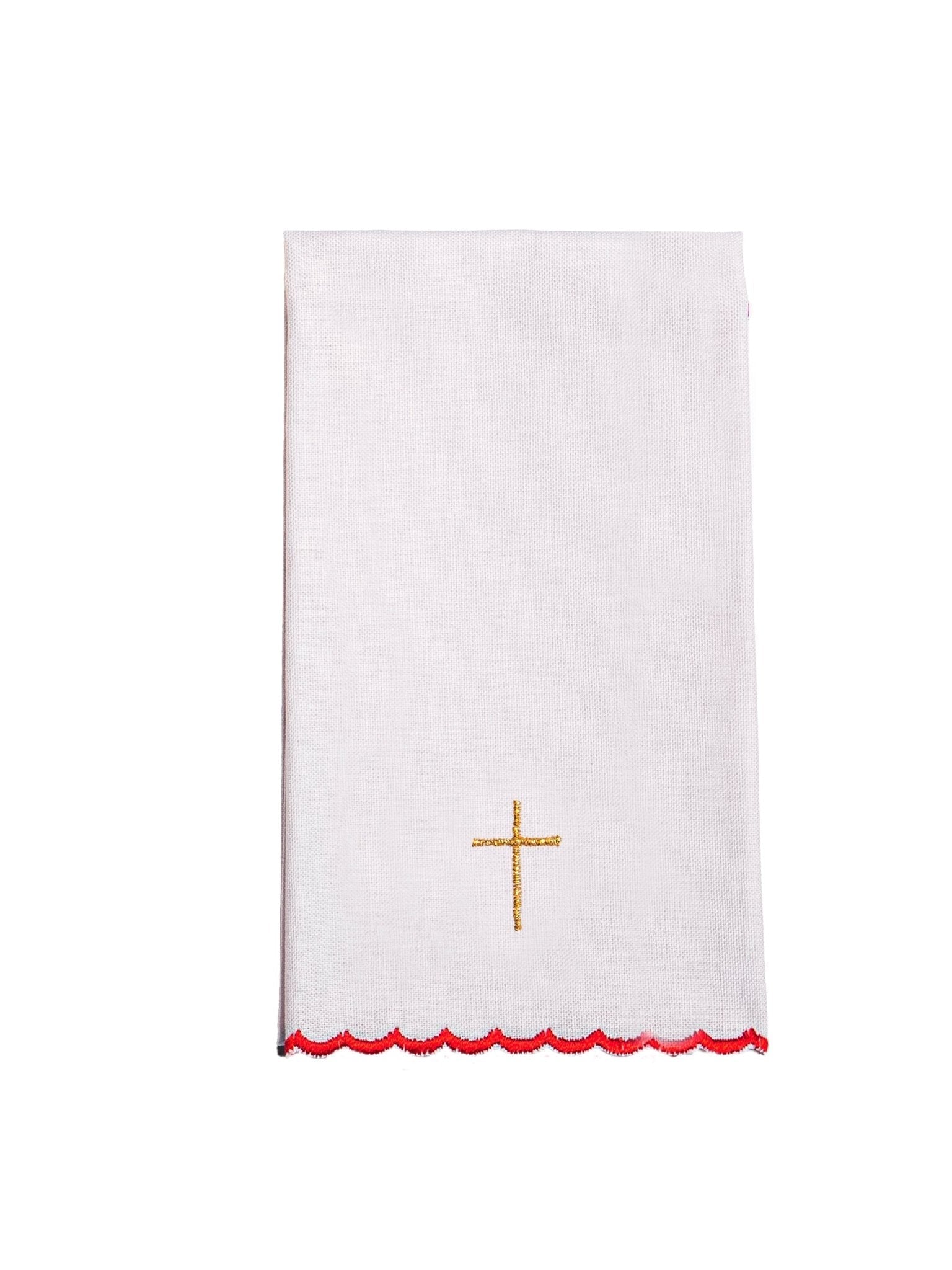 Juego de altar rojo con bordado IHS KK/156/02 - CASULLAS.ES