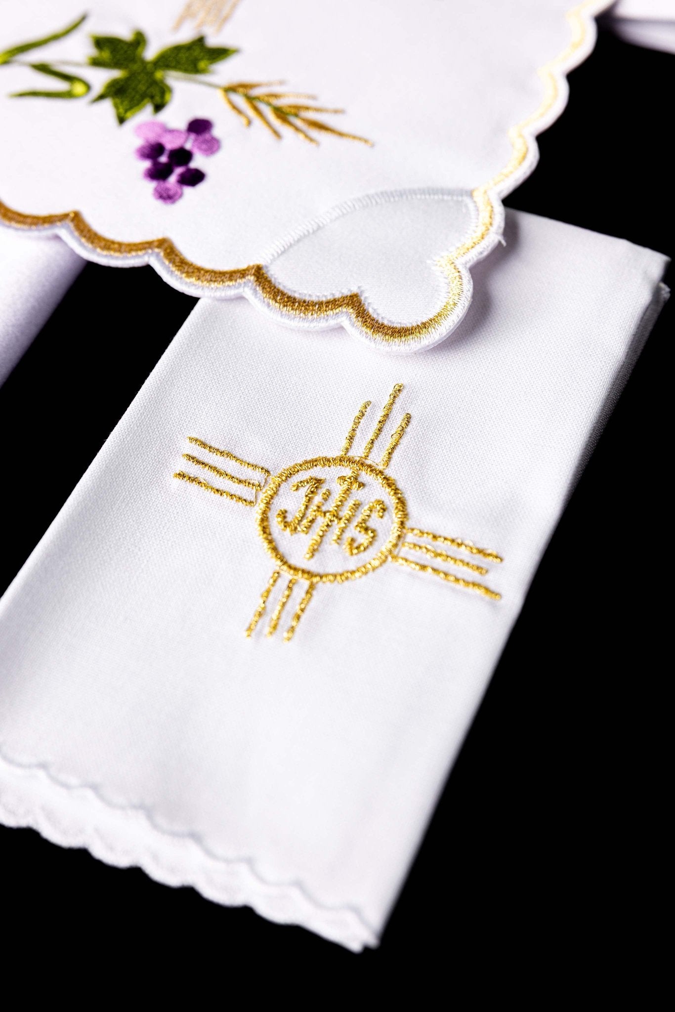 Servicio de altar bordado Cruz e IHS KK/012 - CASULLAS.ES