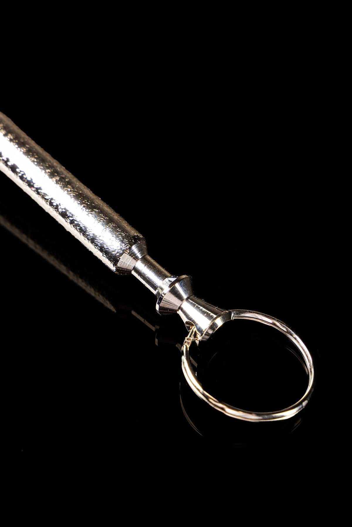 Hisopo metálico con cabeza, mango y estuche, 17 cm