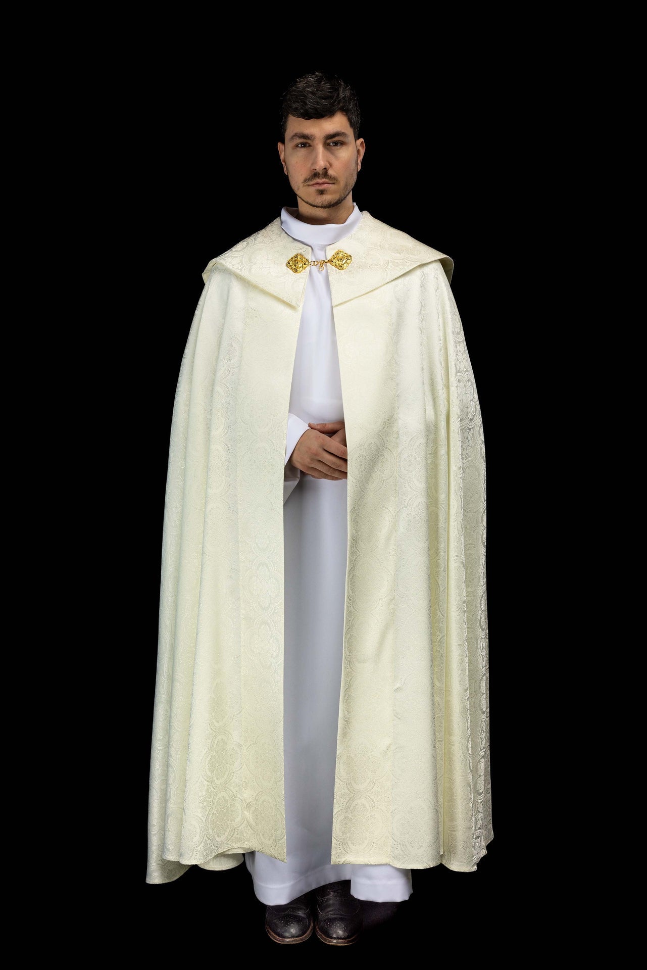 Kapa liturgiczna żakardowa ecru - ORNATY.PL