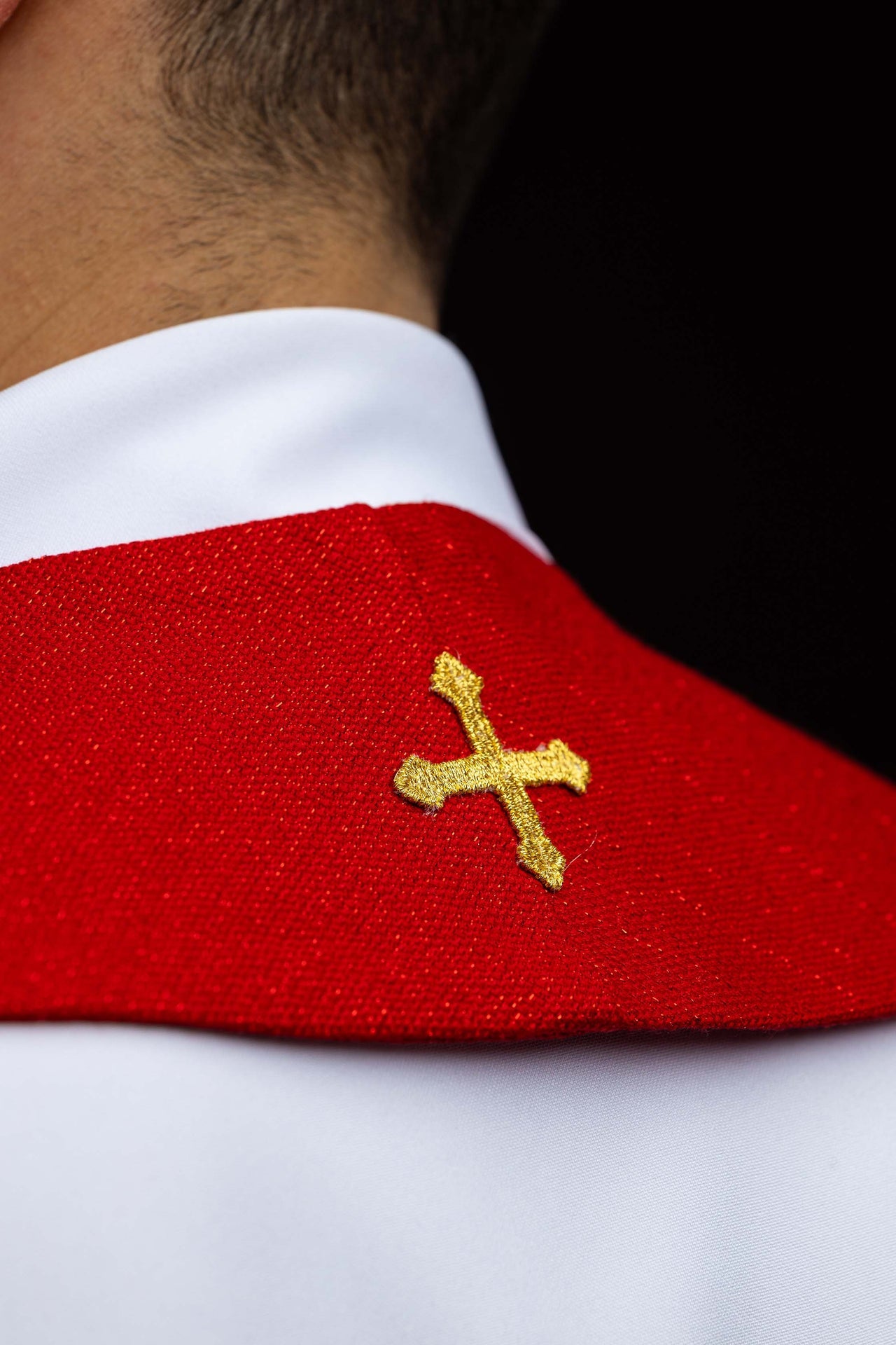 Stuła bogato haftowana z wizerunkiem Świętego Piotra i Pawła - ORNATY.PL