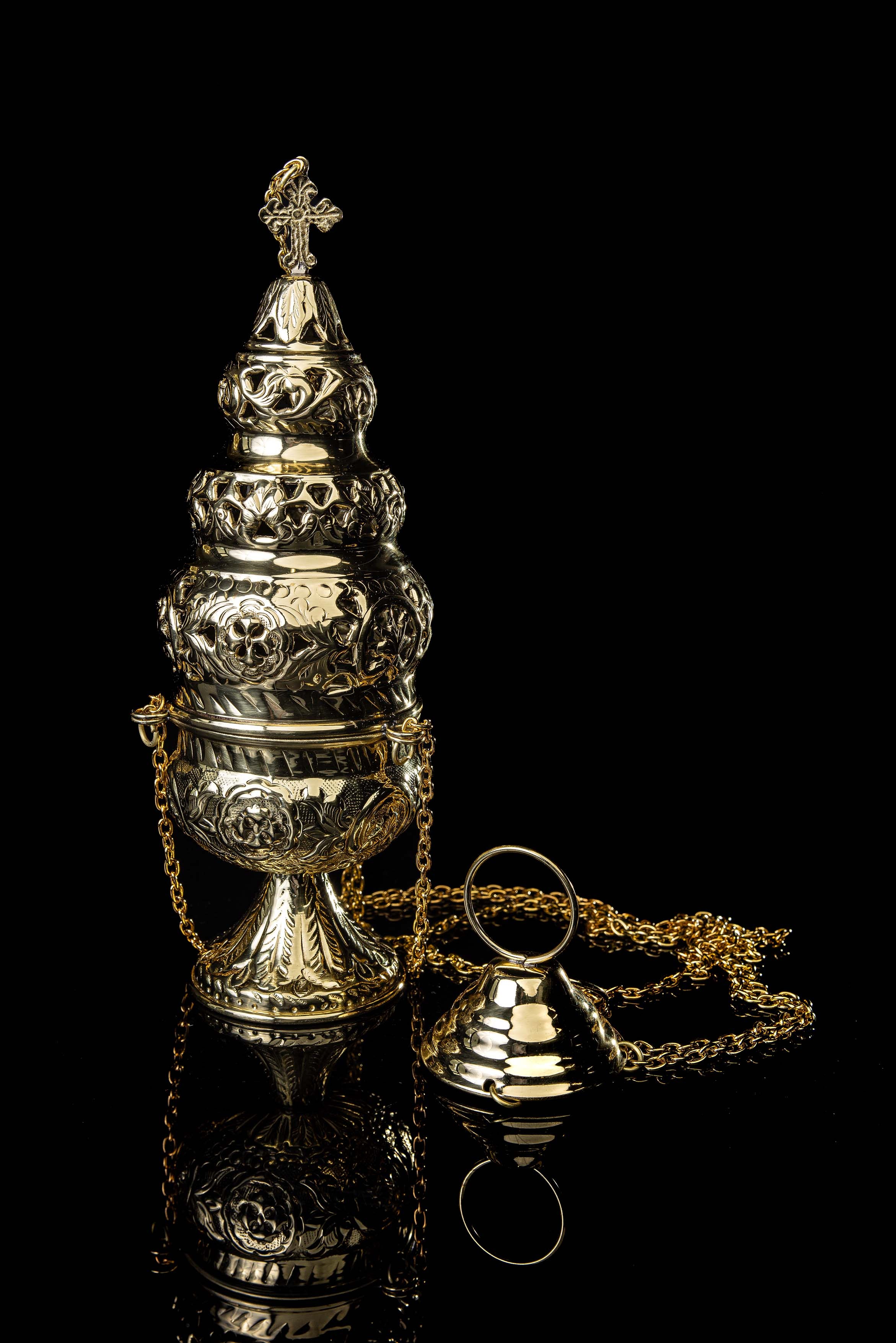 Incensario - latón - 29 cm