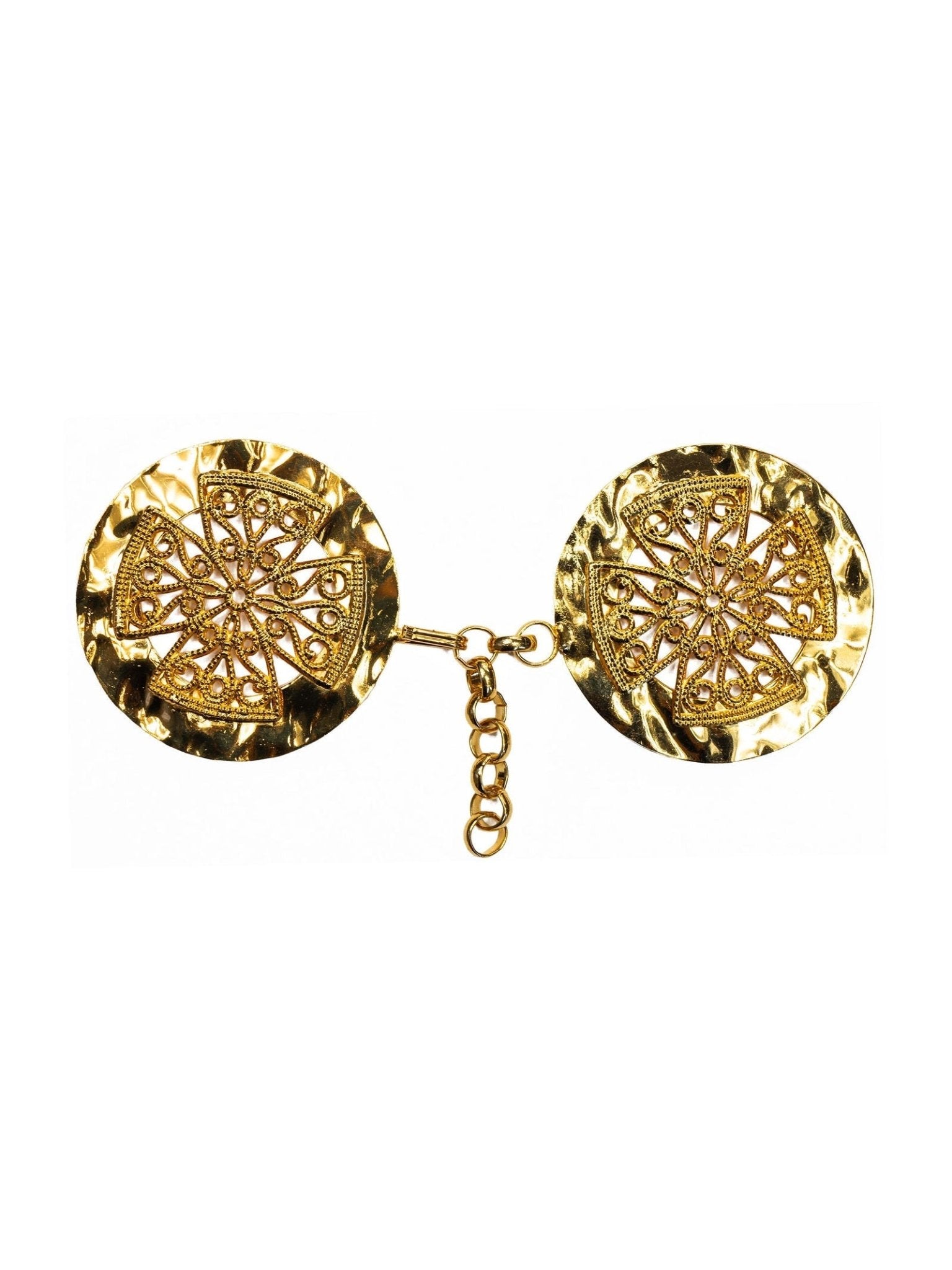 Broche dorada para capa pluvial símbolo Cruz KZP/003 - CASULLAS.ES