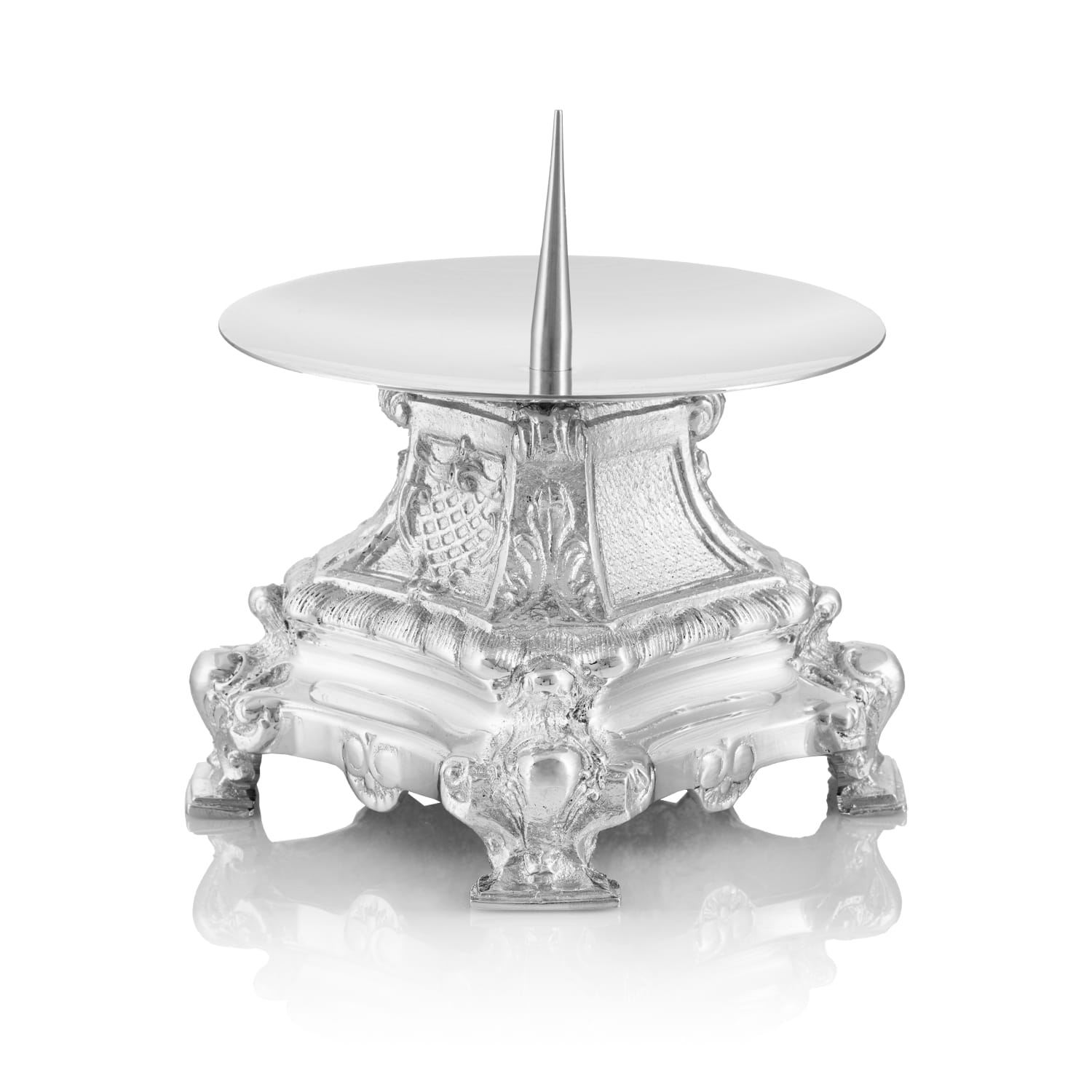 Candelabro - latón - níquel - 10 cm AS - 1003N - CASULLAS.ES