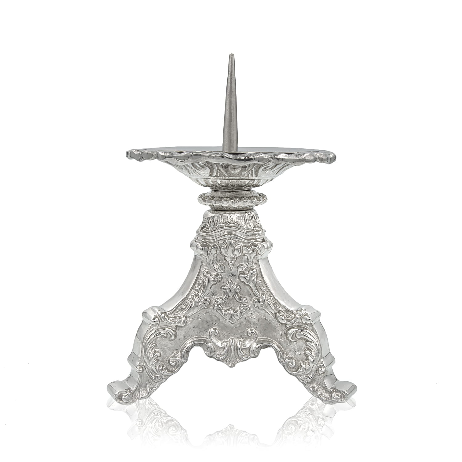 Candelabro - latón - níquel - 12 cm JAK - 1011N - CASULLAS.ES