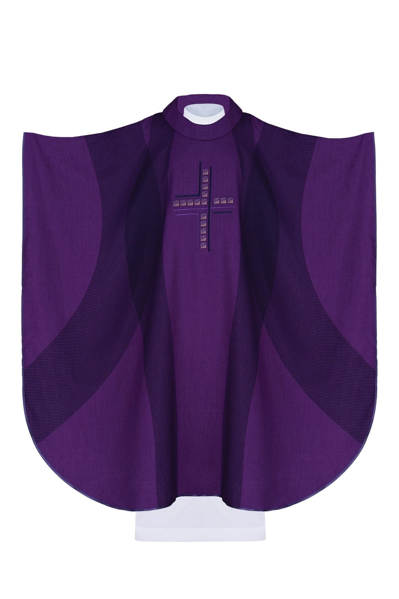 Casulla morada con cruz HA7036 - 03 FIOLET - CASULLAS.ES