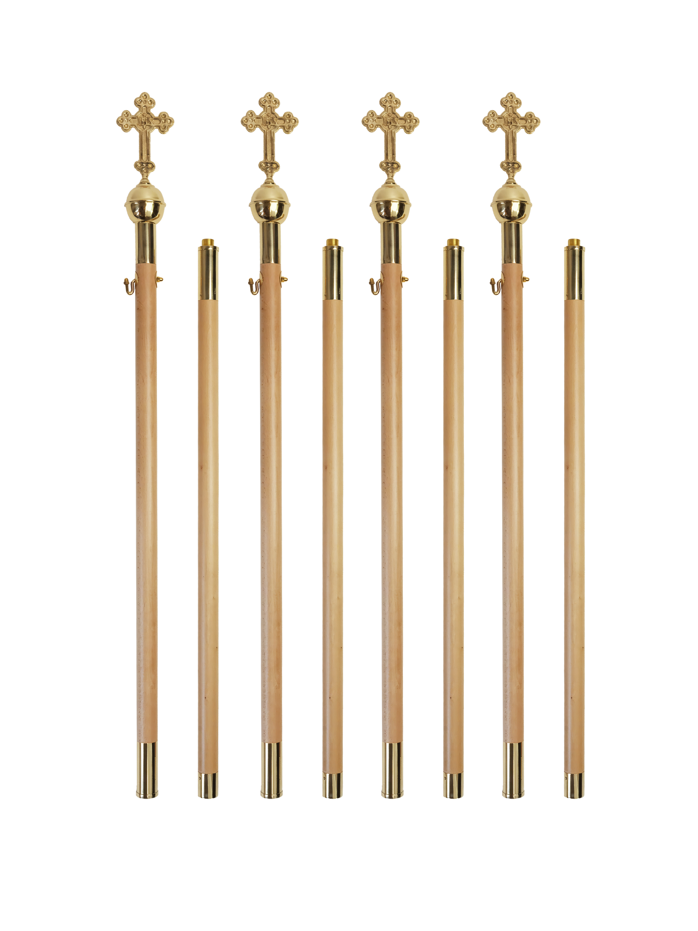 Asta para palio procesional de madera clara