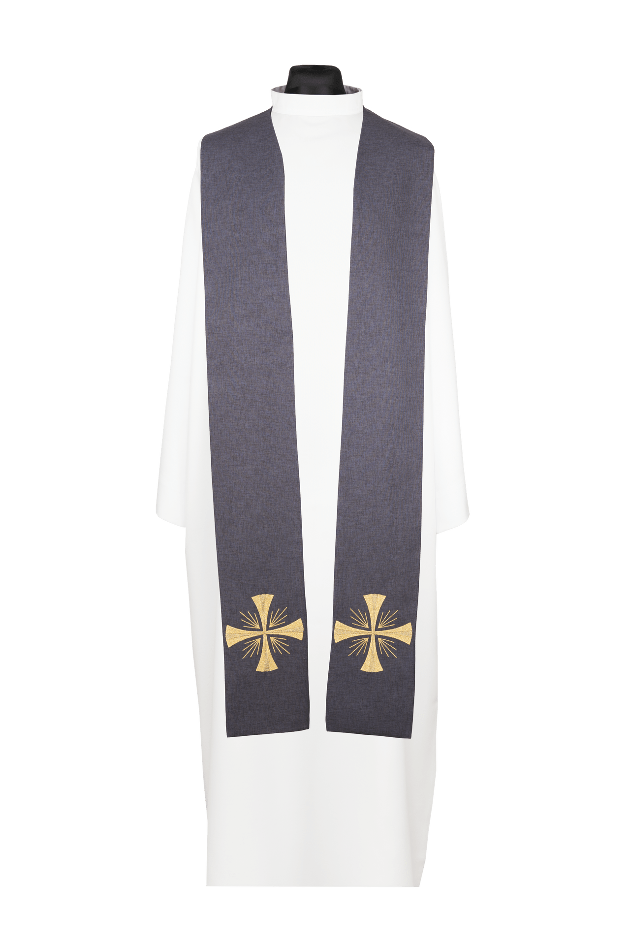 Estola sacerdotal bordada con cruz violeta KDT/2054/03/70 - CASULLAS.ES