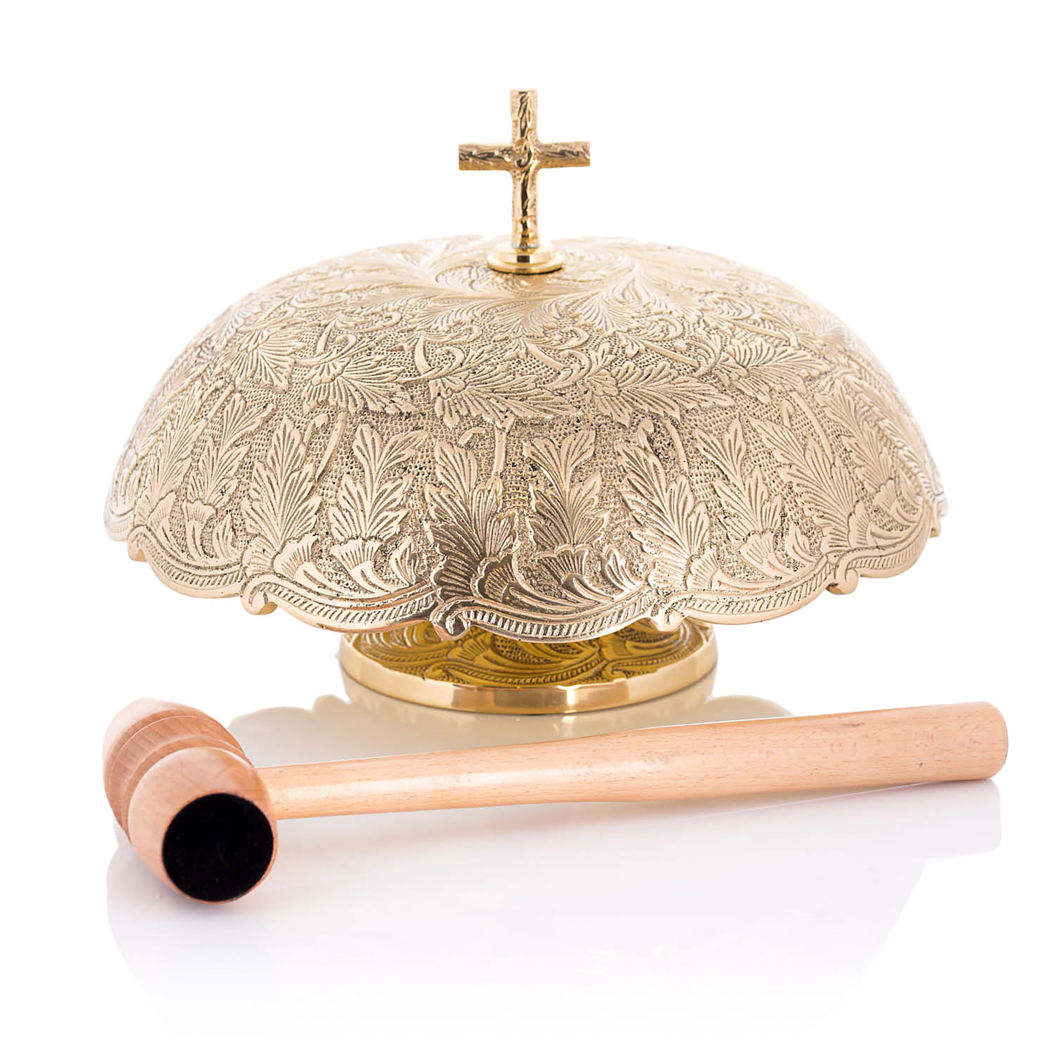 Gong individual de latón con mazo de madera – 24 cm P114 - CASULLAS.ES