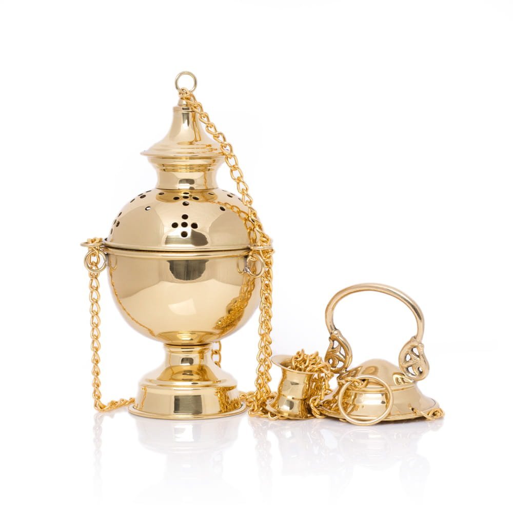 Incensario - latón - 23 cm CE - 1009 - CASULLAS.ES