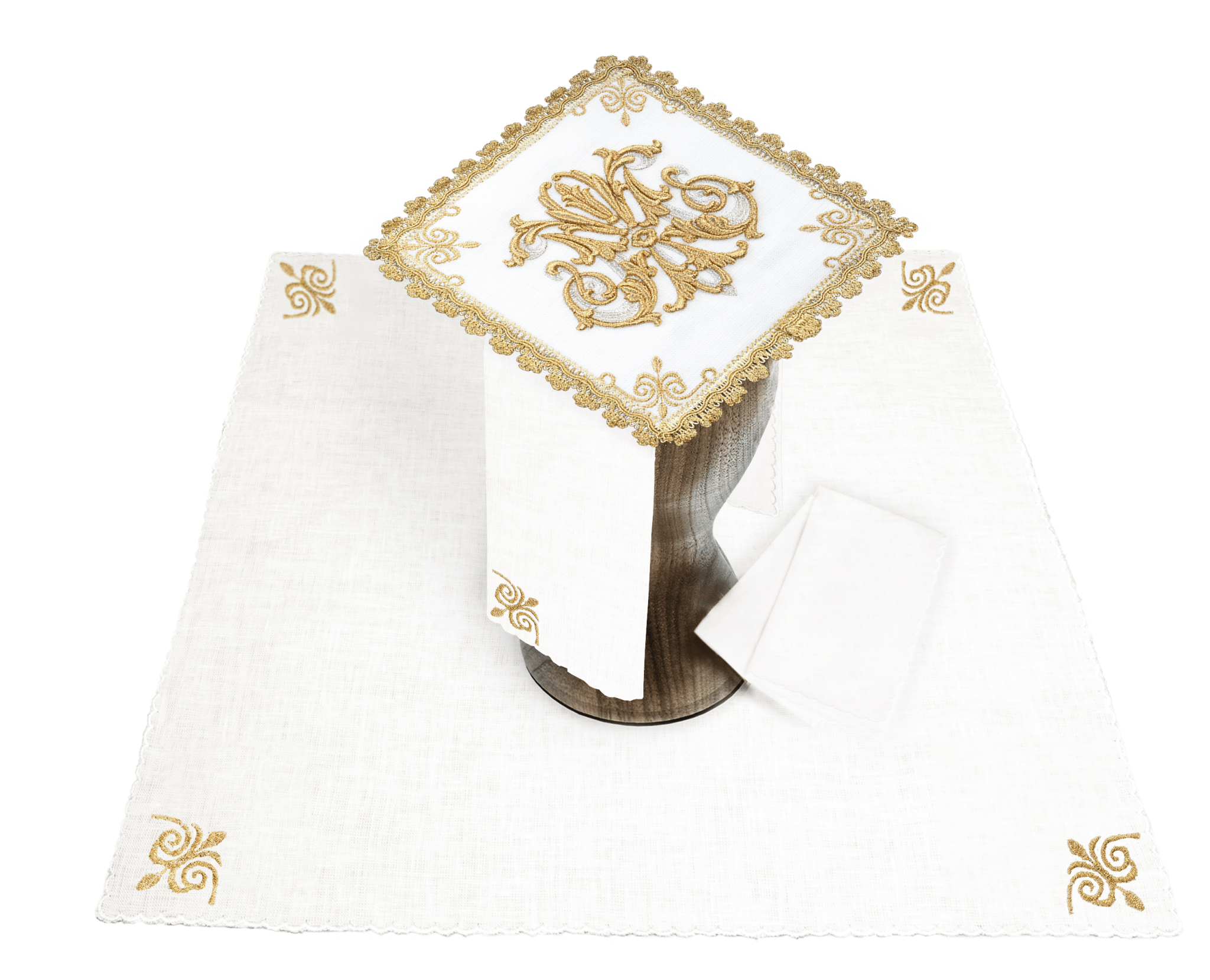 Juego de altar bordado con símbolo Mariano HA/5012 - CASULLAS.ES