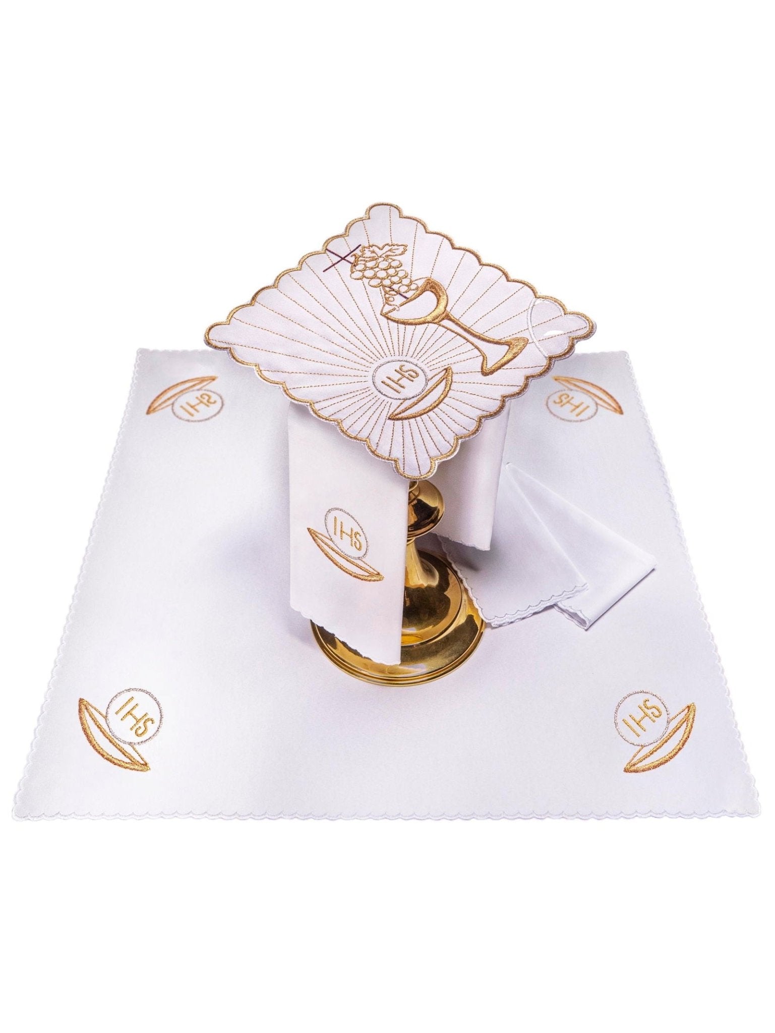 Juego de altar con bordado eucaristico KK/089 - CASULLAS.ES