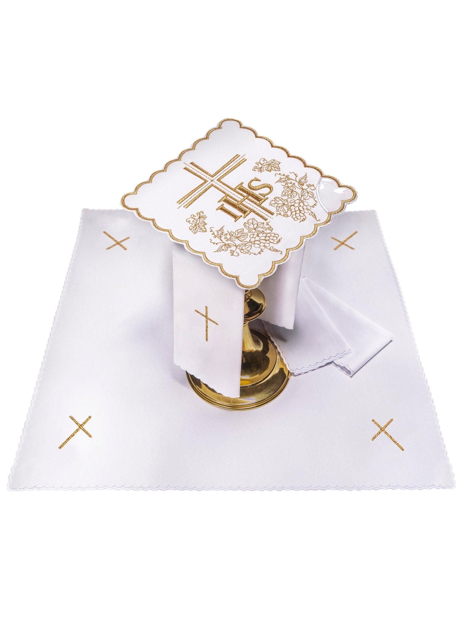 Juego de altar con sencillo bordado dorado KK/156/04 - CASULLAS.ES