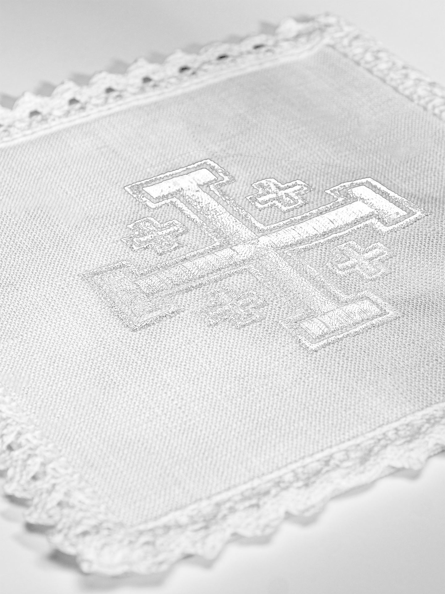 Juego de altar lino bordado Cruz de Jerusalén KKL/030/C2 - CASULLAS.ES