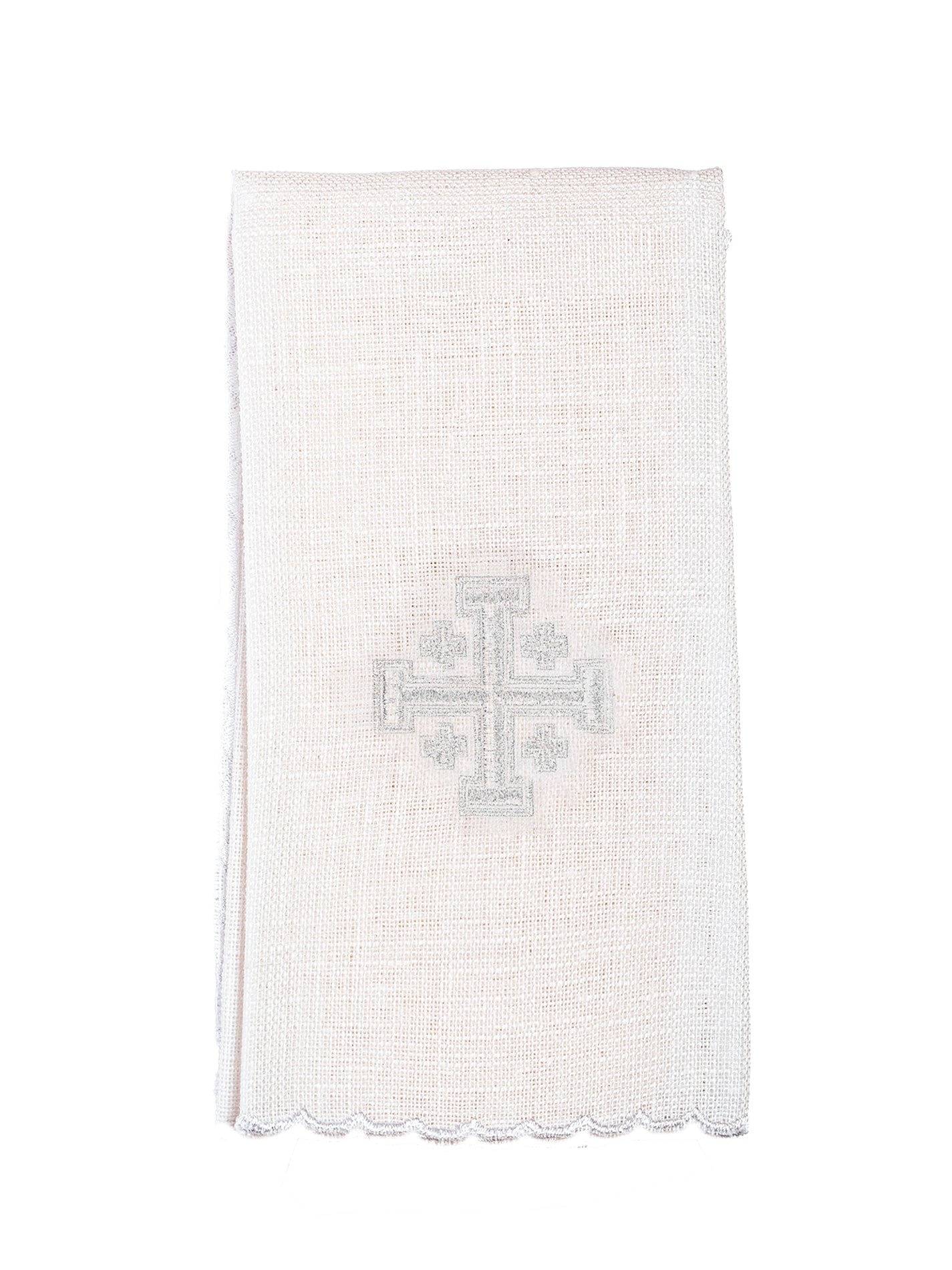 Juego de altar lino bordado Cruz de Jerusalén KKL/030/C2 - CASULLAS.ES