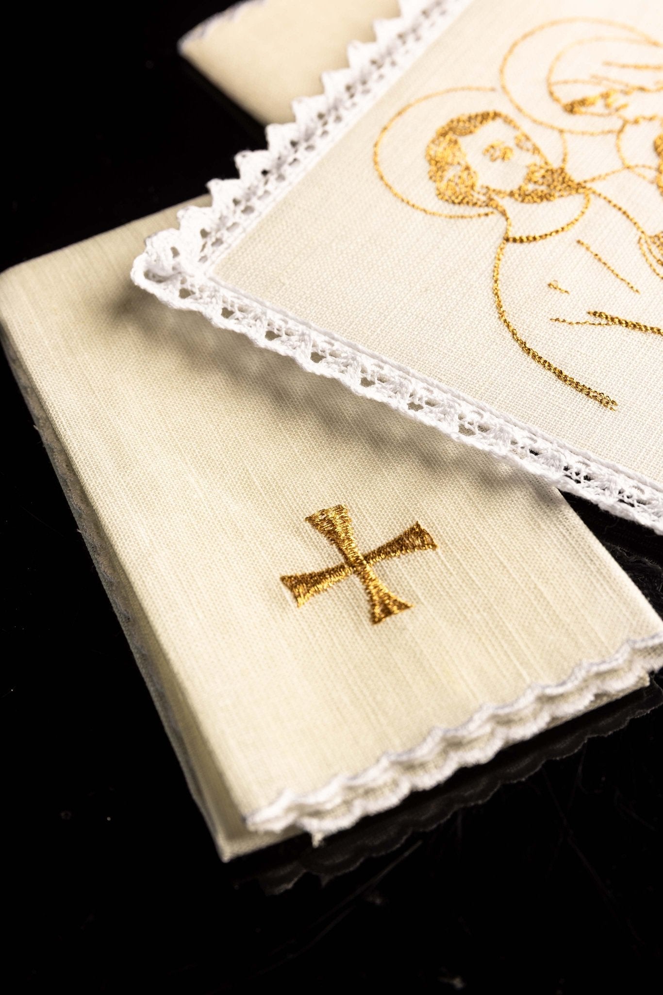 Juego de altar lino bordado para Navidad KKL/118 - CASULLAS.ES