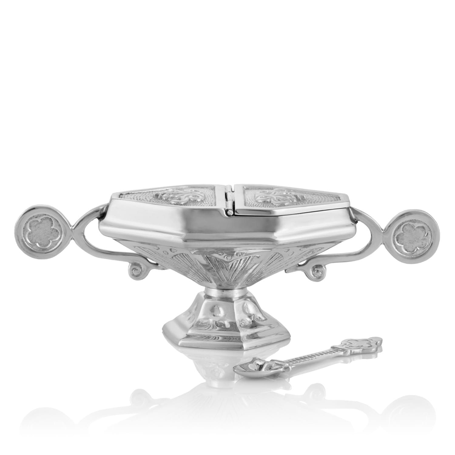Naveta para incienso - latón - níquel CE - 22188BSN - CASULLAS.ES