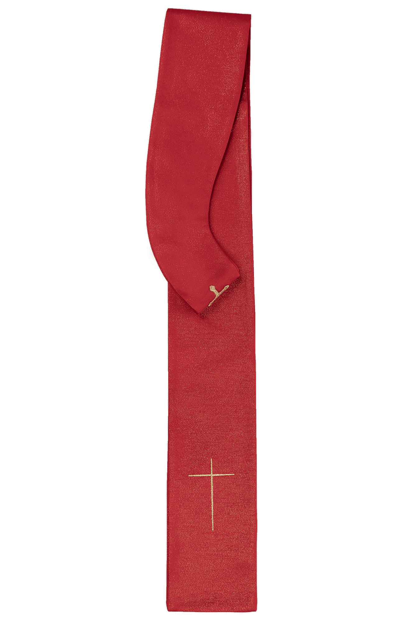 Casulla roja con bordado Cruz y ornamentos