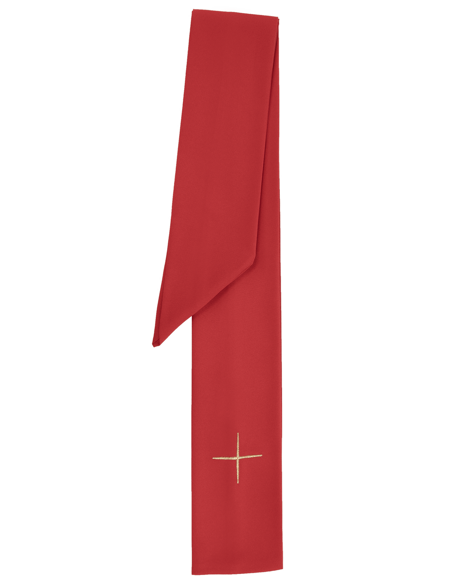 Casulla roja con bordado Cruz de Jerusalén