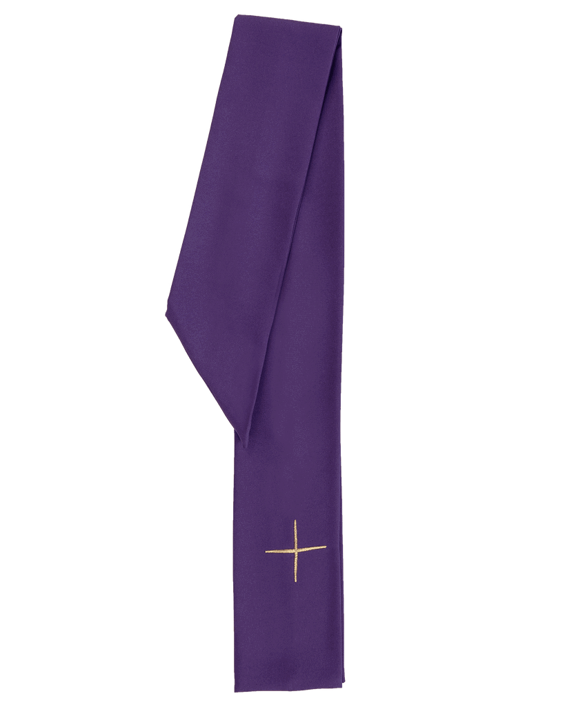 Ornamento morado con cruz de Jerusalén