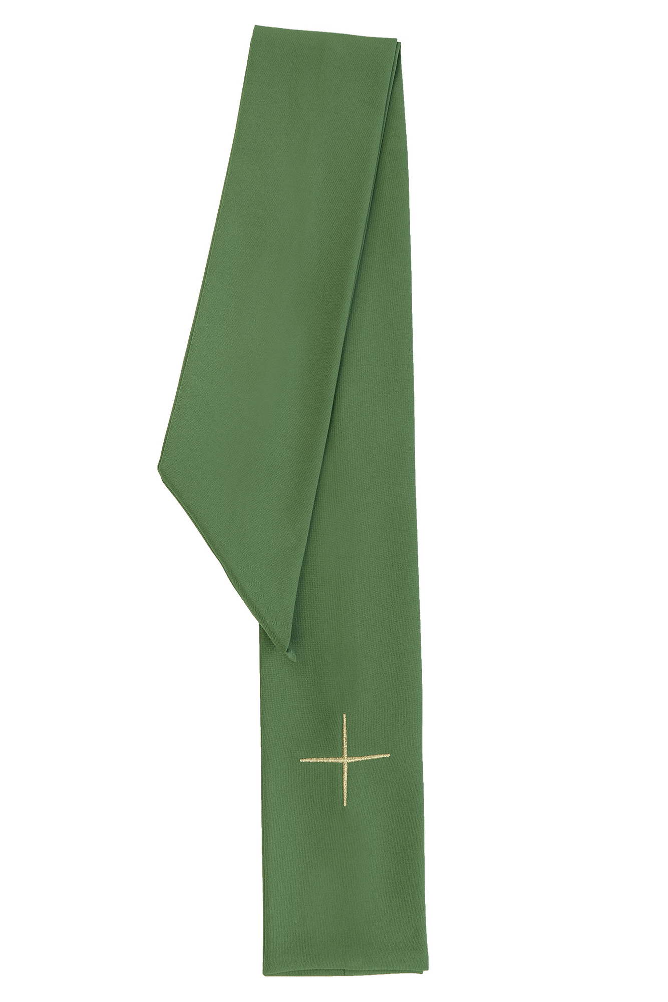 Casulla verde con convexo bordado IHS