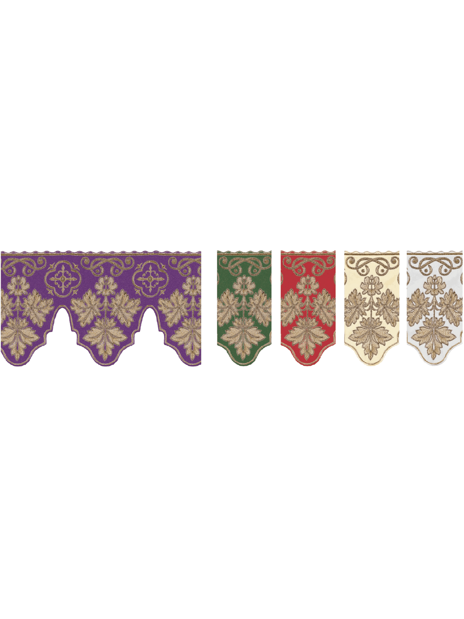 Puntilla de altar con bordado Cruz - blanco KOM/039/04 19cm 3,5m - CASULLAS.ES