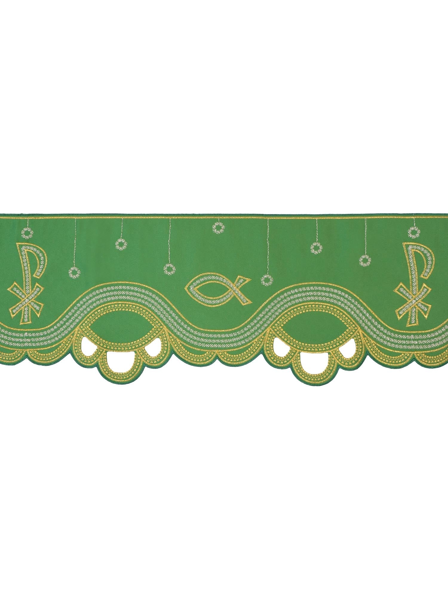 Puntilla de altar con bordado PAX - verdre KOM/036/01 20cm 3,5m - CASULLAS.ES