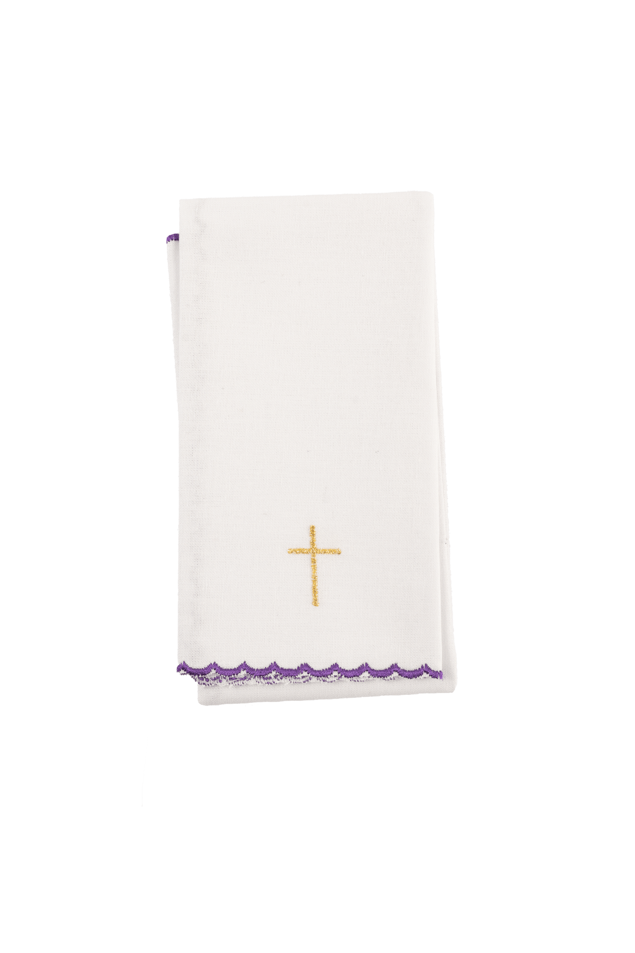 Servicio de altar bordado con motivo de cruz morado KDT/5028/03 FIOLET - CASULLAS.ES
