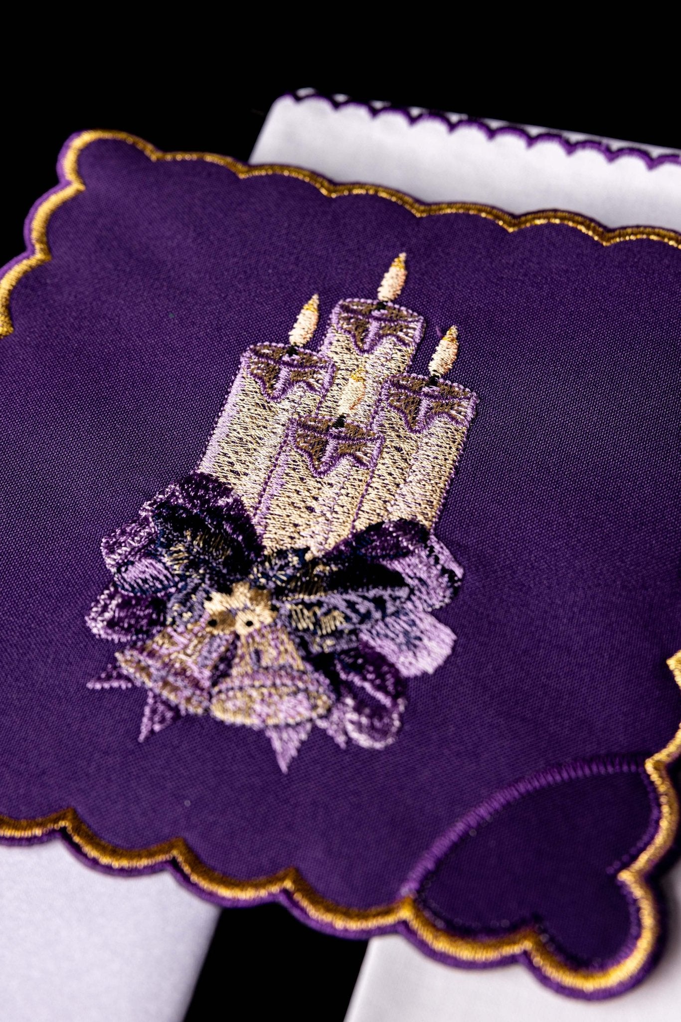 Servicio de altar bordado para Adviento KK/169 - CASULLAS.ES