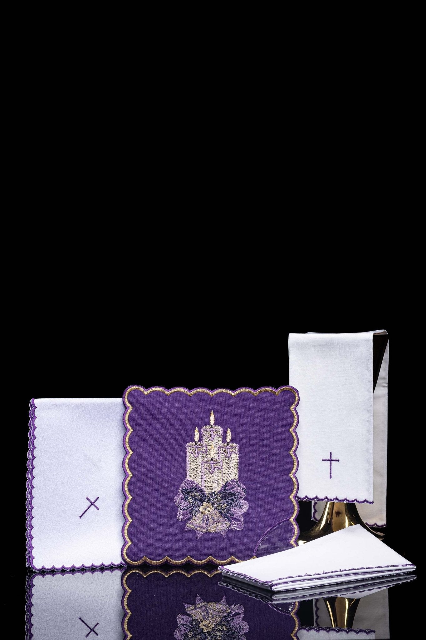 Servicio de altar bordado para Adviento KK/169 - CASULLAS.ES