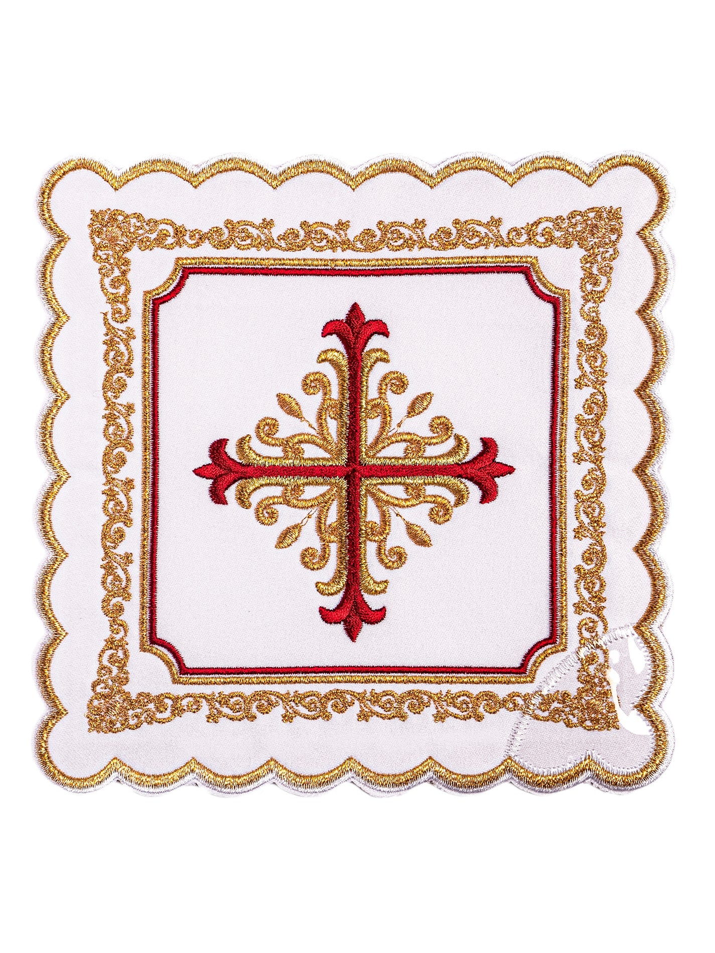 Servicio de altar con bordado en oro y rojo KK/150 - CASULLAS.ES