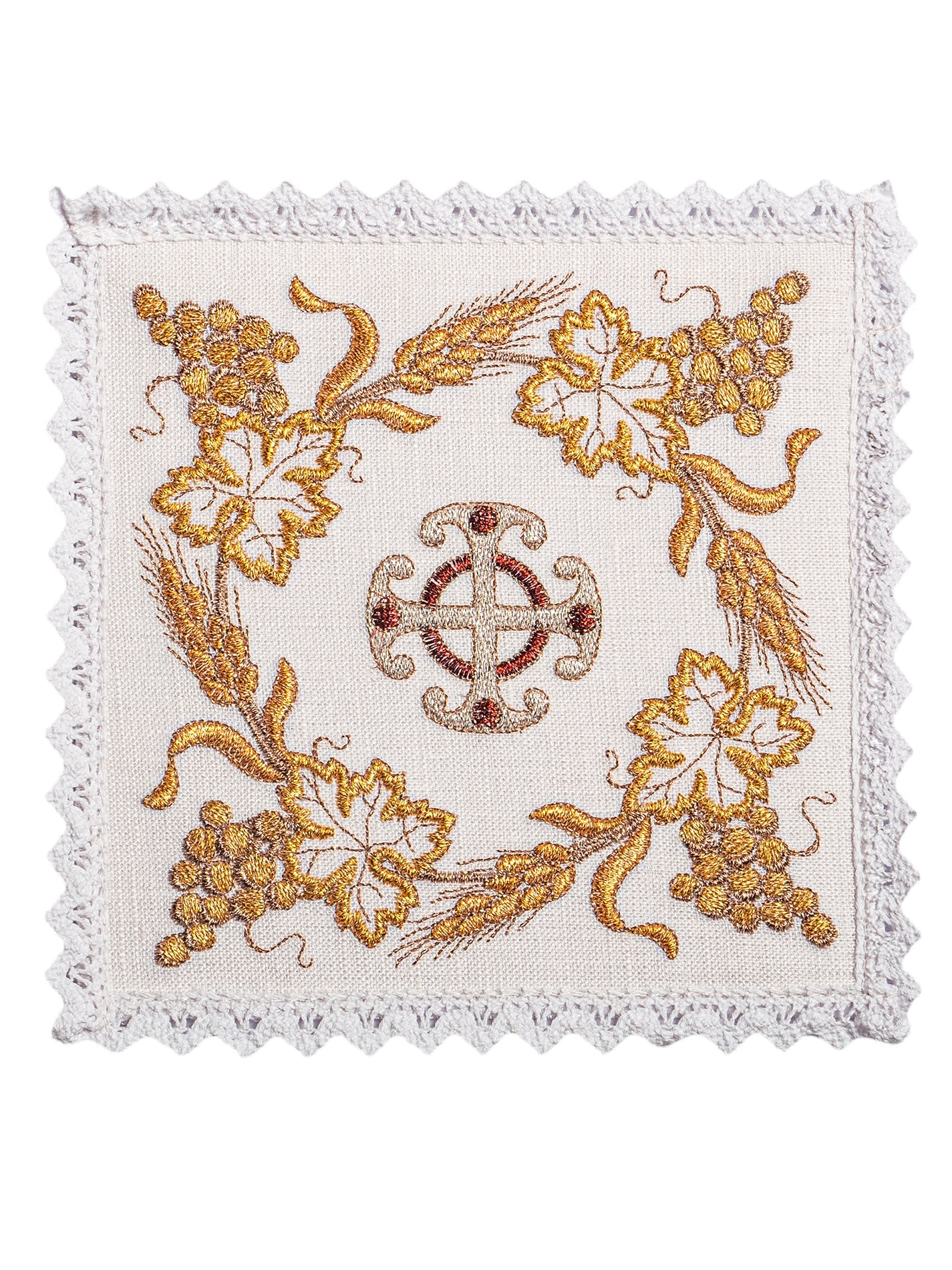 Servicio de altar con rico bordado dorado KKL/036 - CASULLAS.ES